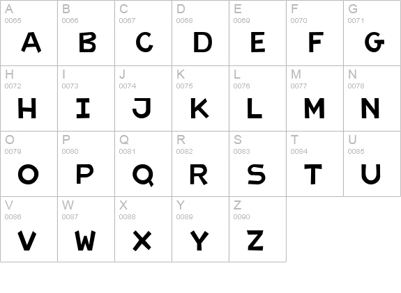 Letrinth uppercase A-Z preview