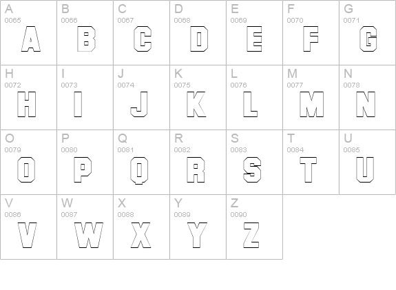 Letter Sweater Sans Open SSi Normal uppercase A-Z preview