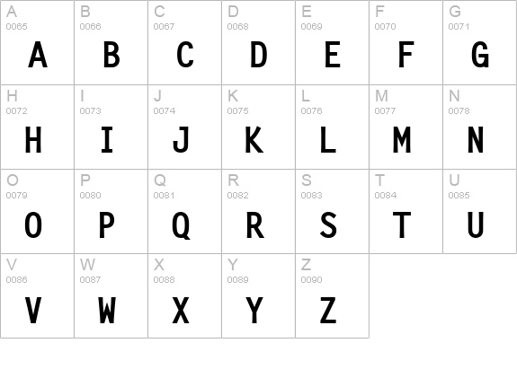 LetterGotLBol uppercase A-Z preview