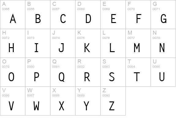 LetterGotLCYMed uppercase A-Z preview