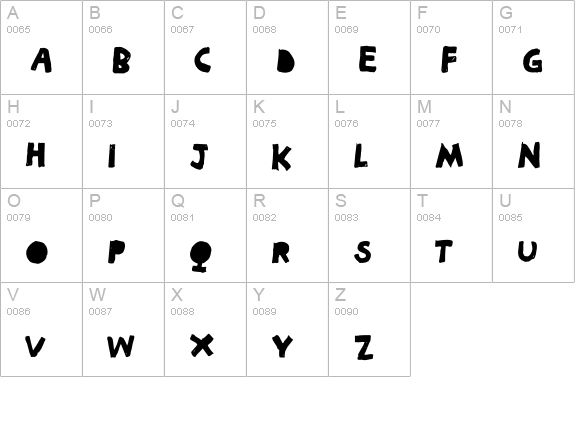 Letterine-Black uppercase A-Z preview