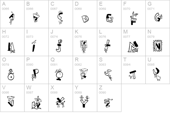 Letterine-Teatro uppercase A-Z preview