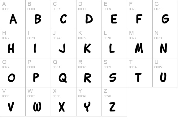 Lettering1 Bold uppercase A-Z preview