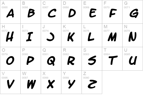 LetterOMatic! Bold uppercase A-Z preview