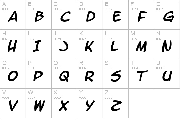 LetterOMatic! Italic uppercase A-Z preview