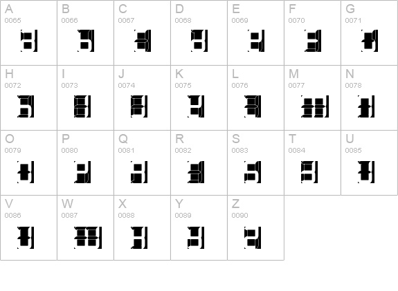 Letters Laughing Dissection and Destruction uppercase A-Z preview