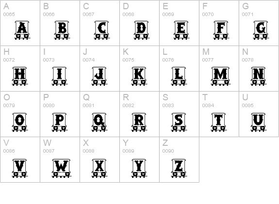 LetterTrain Plain uppercase A-Z preview