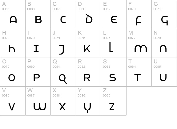 Letunical Normal uppercase A-Z preview
