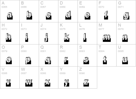 Level uppercase A-Z preview
