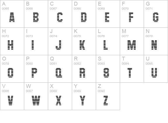 Levelor Display Caps SSi uppercase A-Z preview