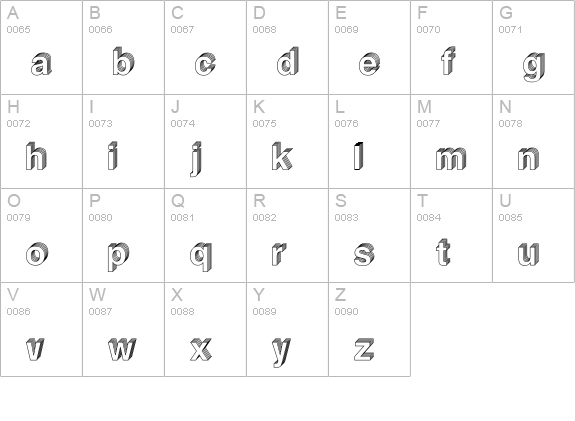 LevelTwo uppercase A-Z preview