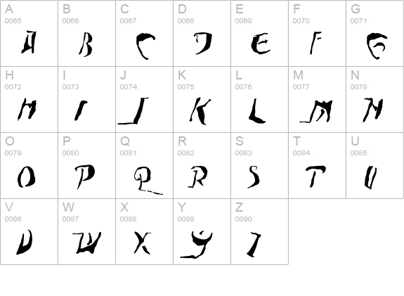Leviathan uppercase A-Z preview