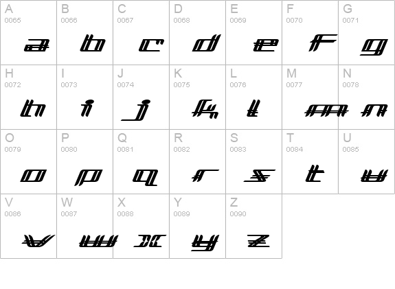 Lewinsky uppercase A-Z preview