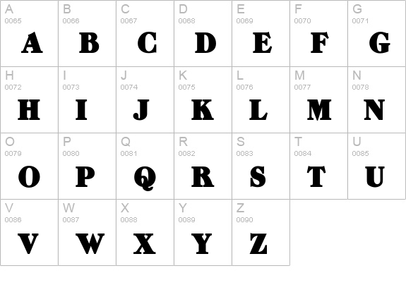 Lewistown uppercase A-Z preview