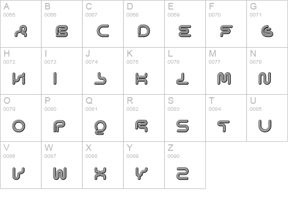 LexigraphC uppercase A-Z preview