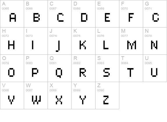 Lexipa uppercase A-Z preview