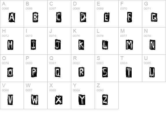 Lexographer uppercase A-Z preview