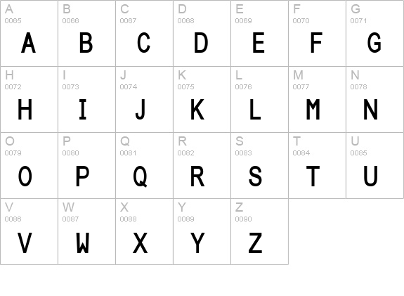 LFBOLD uppercase A-Z preview