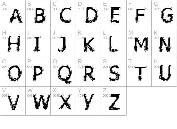 Lhabia uppercase A-Z preview
