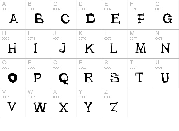 Lhyrma uppercase A-Z preview