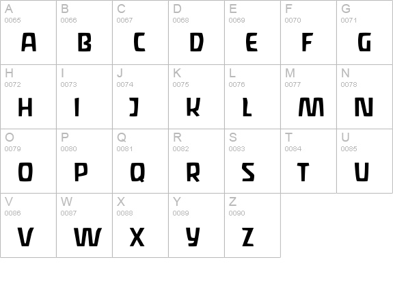 Liant-Bold uppercase A-Z preview