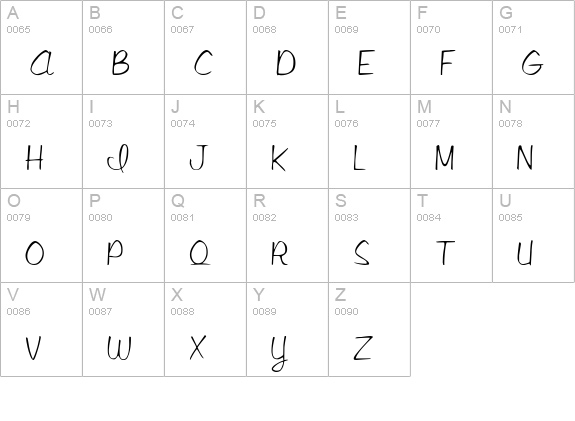 LibbyScript uppercase A-Z preview