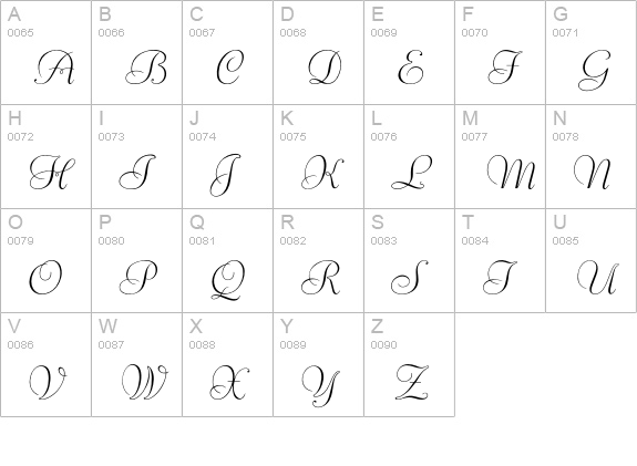 Liberance uppercase A-Z preview