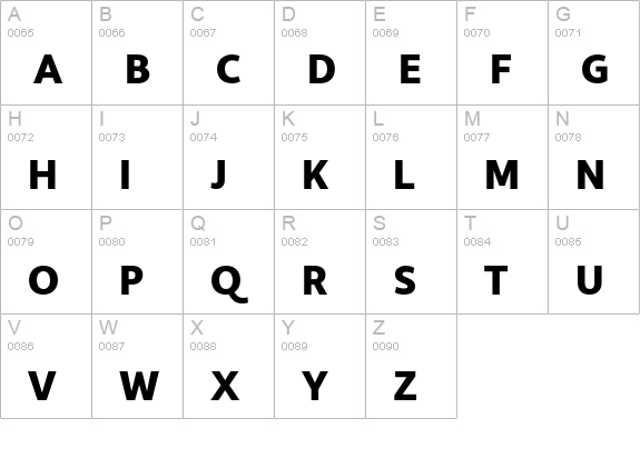 Libertad ExtraBold uppercase A-Z preview