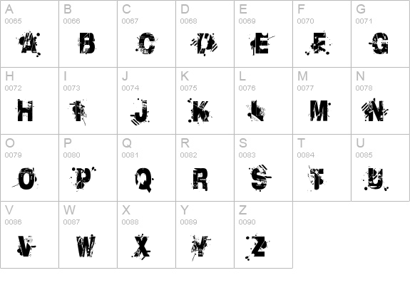 Liberty City Ransom uppercase A-Z preview