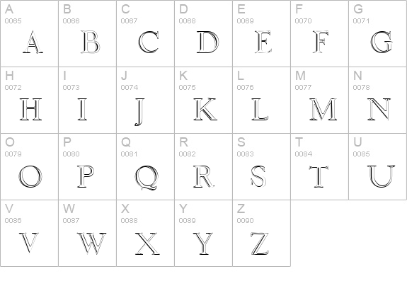 Liberty Regular uppercase A-Z preview