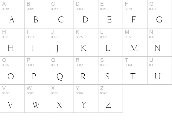 Lichtner Regular uppercase A-Z preview