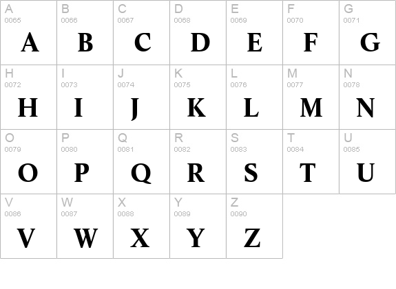 LifeTEE Bold uppercase A-Z preview