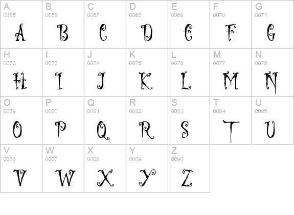 Ligeia Demo uppercase A-Z preview