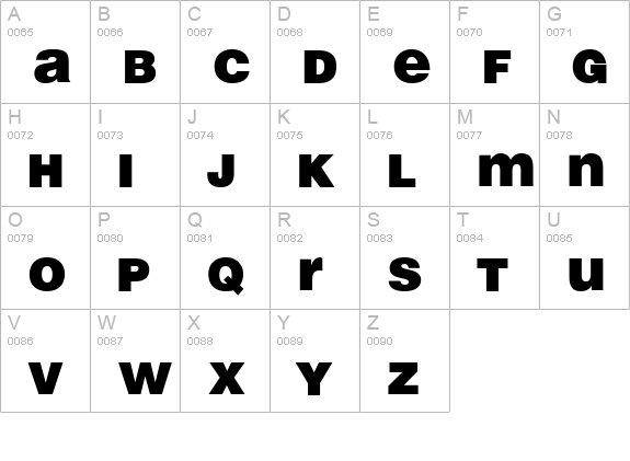 Light & Black uppercase A-Z preview