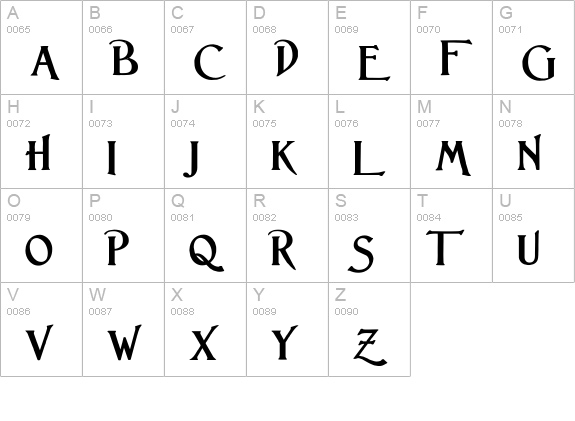 Lightfoot Bold uppercase A-Z preview