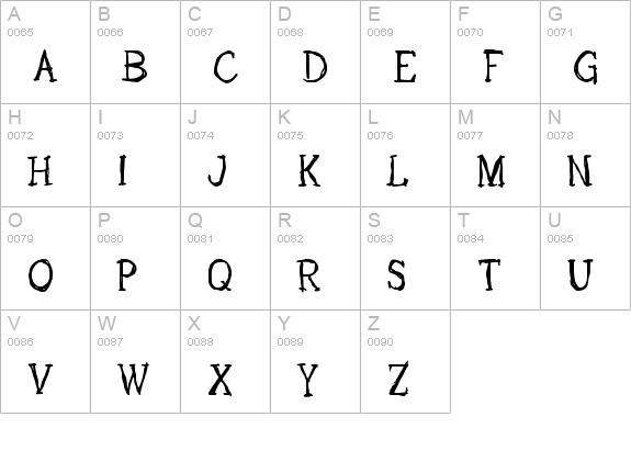 Lights Out BRK uppercase A-Z preview
