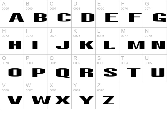 Lights Regular uppercase A-Z preview