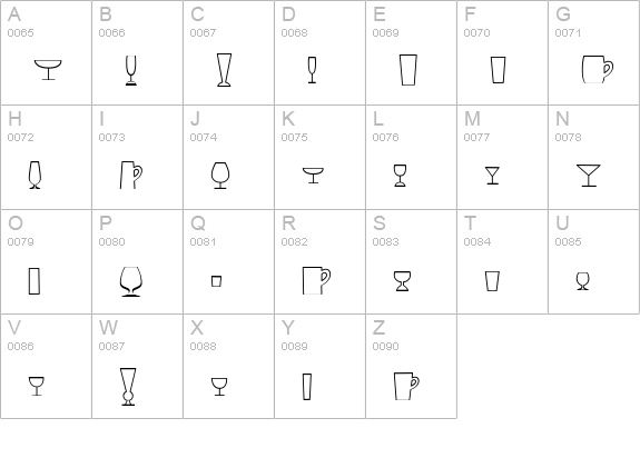 Lil' Tipsy BTN uppercase A-Z preview
