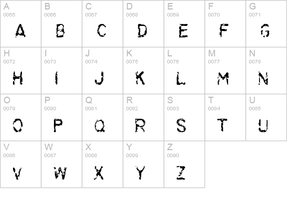 Lilac Malaria uppercase A-Z preview