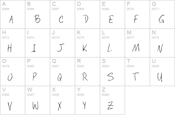 Liliput uppercase A-Z preview