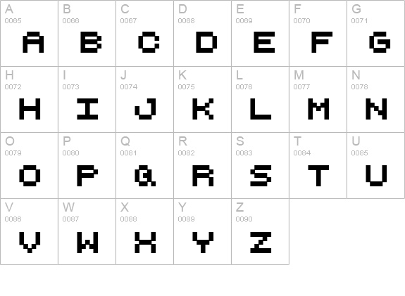 Lilliput Steps uppercase A-Z preview