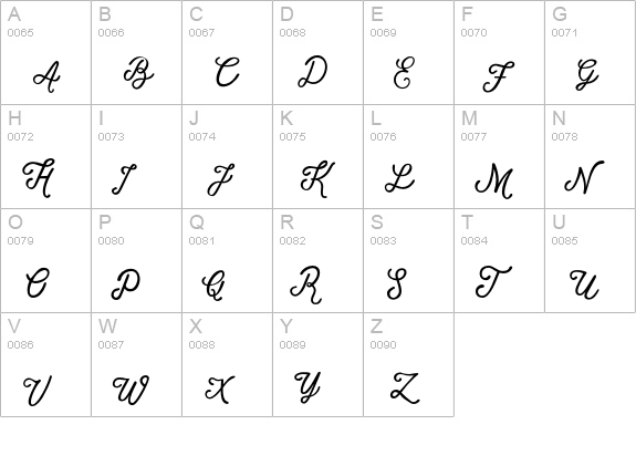 Lily Of Holy uppercase A-Z preview