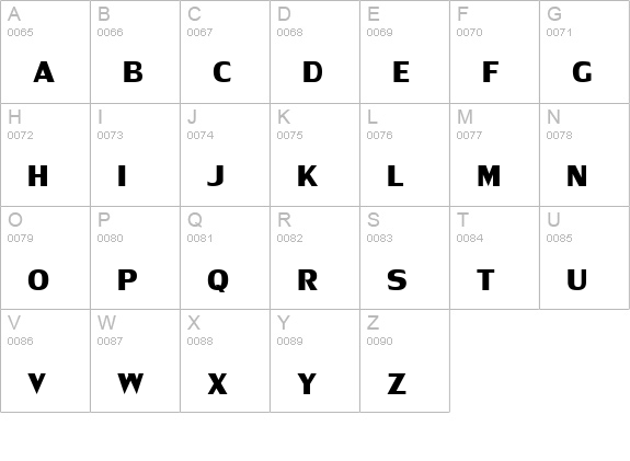 LilyUPC Bold uppercase A-Z preview