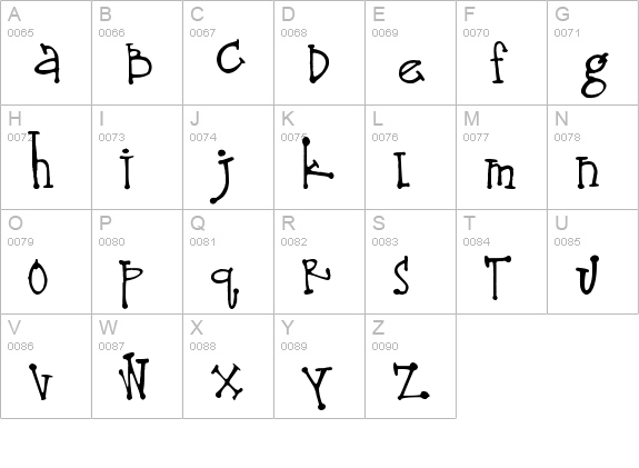Lima Bean uppercase A-Z preview