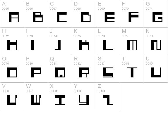 Limbex uppercase A-Z preview