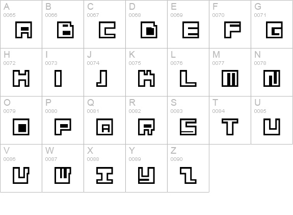 Limbex openVaria uppercase A-Z preview