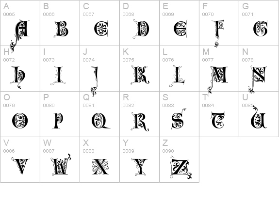 LimeGloryCaps uppercase A-Z preview