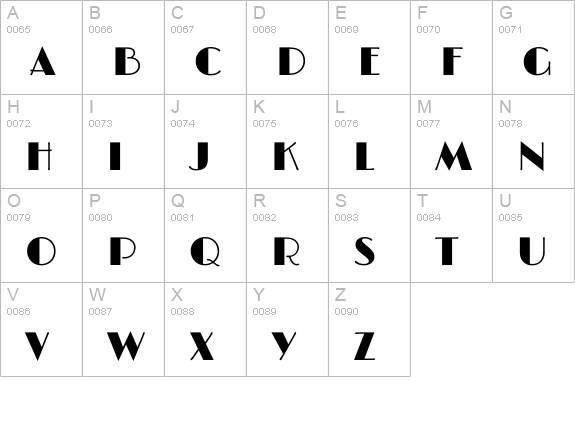 Limelight uppercase A-Z preview