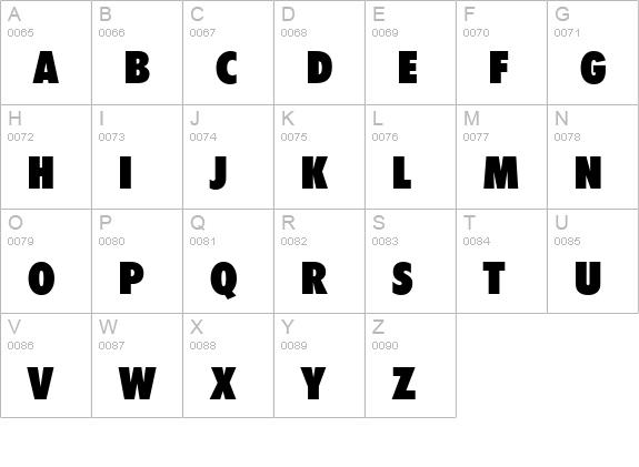 LimerickCdSerial-Heavy-Regular uppercase A-Z preview