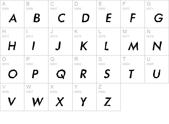 LimerickRandom-Medium-Italic uppercase A-Z preview